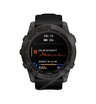 Часы Garmin Fenix 7X Sapphire Solar титановый угольно-серый DLC с силиконовым ремешком