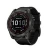 Часы Garmin Fenix 7X Sapphire Solar титановый угольно-серый DLC с силиконовым ремешком