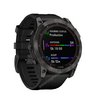 Часы Garmin Fenix 7X Sapphire Solar титановый угольно-серый DLC с силиконовым ремешком