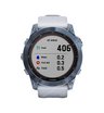 Часы Garmin Fenix 7X Sapphire Solar титановый синий минерал DLC с белым ремешком