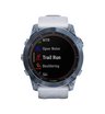 Часы Garmin Fenix 7X Sapphire Solar титановый синий минерал DLC с белым ремешком