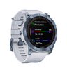 Часы Garmin Fenix 7X Sapphire Solar титановый синий минерал DLC с белым ремешком