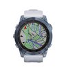 Часы Garmin Fenix 7X Sapphire Solar титановый синий минерал DLC с белым ремешком