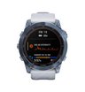Часы Garmin Fenix 7X Sapphire Solar титановый синий минерал DLC с белым ремешком