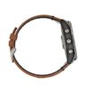 Часы Garmin Fenix 7X Sapphire Solar титановый черный с коричневым кожаным ремешком