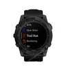 Часы Garmin Fenix 7X Sapphire Solar титановый черный DLC с силиконовым ремешком
