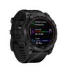 Часы Garmin Fenix 7X Sapphire Solar титановый черный DLC с силиконовым ремешком
