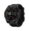 Часы Garmin Fenix 7X Sapphire Solar титановый черный DLC с силиконовым ремешком