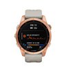 Часы Garmin Fenix 7S Solar цвета розовое золото с песочным силиконовым ремешком