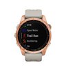 Часы Garmin Fenix 7S Solar цвета розовое золото с песочным силиконовым ремешком