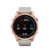 Часы Garmin Fenix 7S Solar цвета розовое золото с песочным силиконовым ремешком