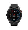 Часы Garmin Fenix 7S Solar серый с черным силиконовым ремешком