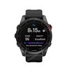 Часы Garmin Fenix 7S Solar серый с черным силиконовым ремешком