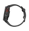 Часы Garmin Fenix 7S Solar серый с черным силиконовым ремешком