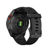 Часы Garmin Fenix 7S Solar серый с черным силиконовым ремешком