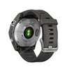 Часы Garmin Fenix 7S серебристый с графитовым силиконовым ремешком