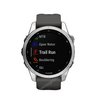 Часы Garmin Fenix 7S серебристый с графитовым силиконовым ремешком