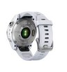 Часы Garmin Fenix 7S серебристый с белым силиконовым ремешком