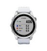 Часы Garmin Fenix 7S серебристый с белым силиконовым ремешком