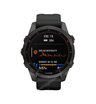 Часы Garmin Fenix 7S Sapphire Solar титановый угольно-серый DLC с силиконовым ремешком