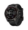 Часы Garmin Fenix 7S Sapphire Solar титановый угольно-серый DLC с силиконовым ремешком