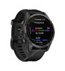 Часы Garmin Fenix 7S Sapphire Solar титановый угольно-серый DLC с силиконовым ремешком
