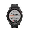 Часы Garmin Fenix 7S Sapphire Solar титановый угольно-серый DLC с силиконовым ремешком