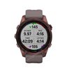 Часы Garmin Fenix 7S Sapphire Solar титановый темно-бронзовый с сланцево-серым силиконовым ремешком