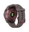 Часы Garmin Fenix 7S Sapphire Solar титановый темно-бронзовый с сланцево-серым силиконовым ремешком