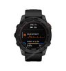 Часы Garmin Fenix 7 Solar серый с черным ремешком
