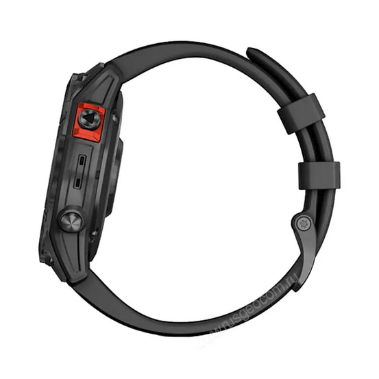 Часы Garmin Fenix 7 Solar серый с черным ремешком