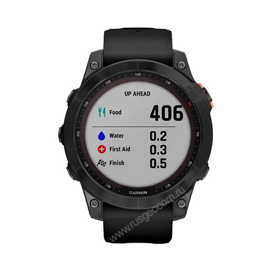 Часы Garmin Fenix 7 Solar серый с черным ремешком