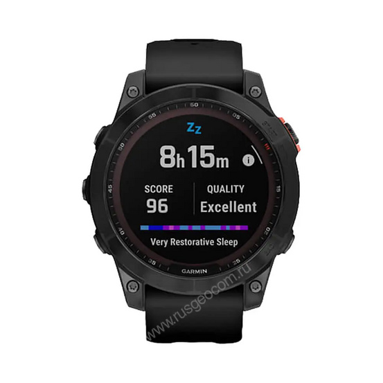 Часы Garmin Fenix 7 Solar серый с черным ремешком