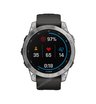 Часы Garmin Fenix 7 серебристый с графитовым силиконовым ремешком