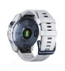 Часы Garmin Fenix 7 Sapphire Solar титановый синий минерал DLC с белым ремешком