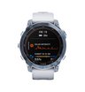 Часы Garmin Fenix 7 Sapphire Solar титановый синий минерал DLC с белым ремешком