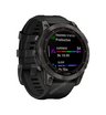 Часы Garmin Fenix 7 Sapphire Solar титановый серый DLC с черным ремешком