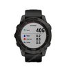 Часы Garmin Fenix 7 Sapphire Solar титановый серый DLC с черным ремешком