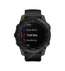 Часы Garmin Fenix 7 Sapphire Solar титановый серый DLC с черным ремешком