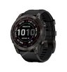 Часы Garmin Fenix 7 Sapphire Solar титановый черный DLC с черным ремешком