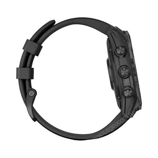 Часы Garmin Fenix 7 Sapphire Solar титановый черный DLC с черным ремешком