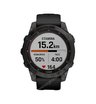 Часы Garmin Fenix 7 Sapphire Solar титановый черный DLC с черным ремешком