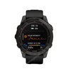 Часы Garmin Fenix 7 Sapphire Solar титановый черный DLC с черным ремешком