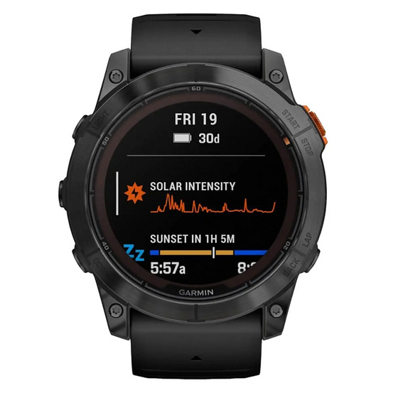 Часы Garmin Fenix 7 PRO Solar Edition серый корпус с черным ремешком
