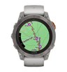 Часы Garmin Fenix 7 PRO Sapphire Solar титановый серый с серо-оранжевым ремешком