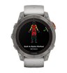Часы Garmin Fenix 7 PRO Sapphire Solar титановый серый с серо-оранжевым ремешком