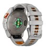 Часы Garmin Fenix 7 PRO Sapphire Solar титановый серый с серо-оранжевым ремешком