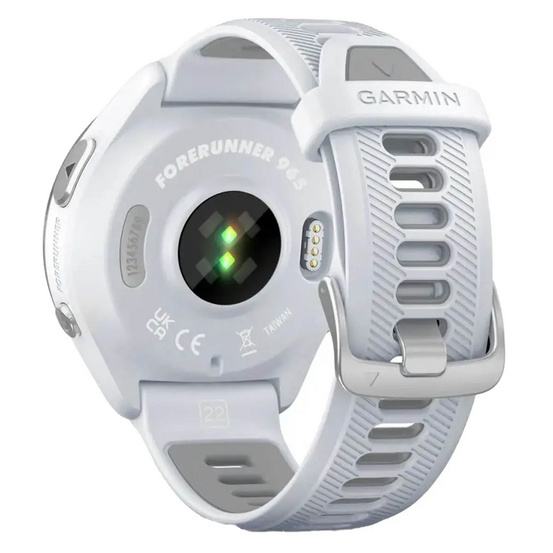 Часы Garmin Forerunner 965 белые, титановый безель, с белым ремешком