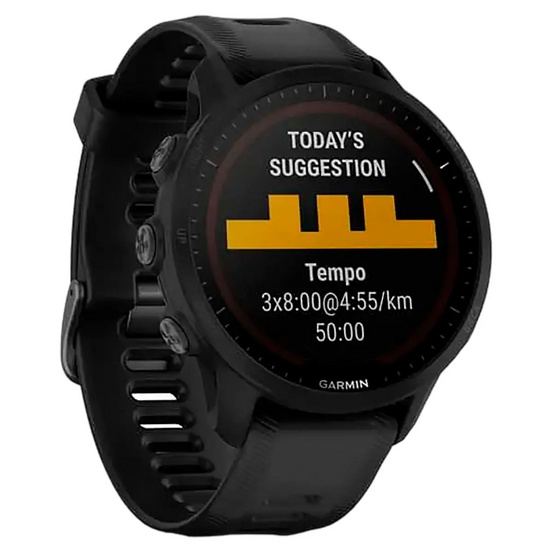 Часы Garmin Forerunner 955 Solar с черным ремешком