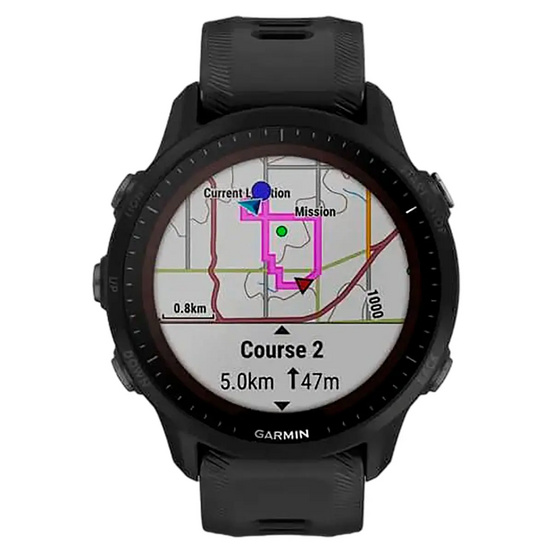Часы Garmin Forerunner 955 Solar с черным ремешком